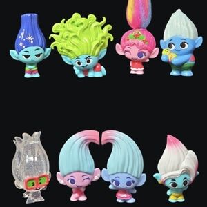 8 Dreamworks Trolls Mineez Series Colorful Mineez Figures Set